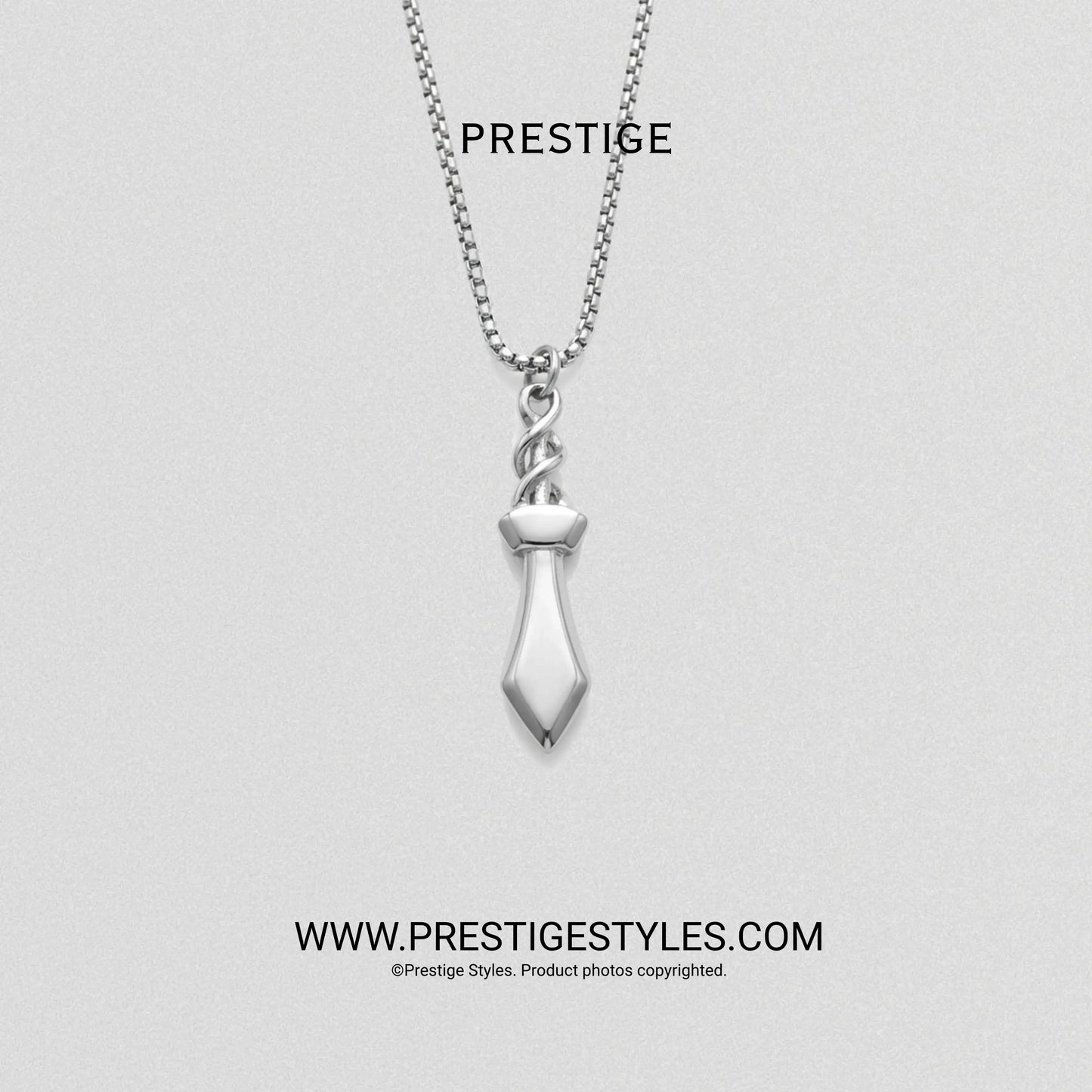 Twisted Sword Pendant with Chain – Limited Edition