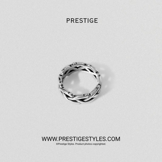 Imperial Knot Band Ring for Men | Band Ring BD men's accessory angle view | premium quality BD