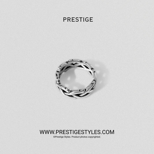 Imperial Knot Band Ring for Men | Band Ring BD men's accessory angle view | premium quality BD