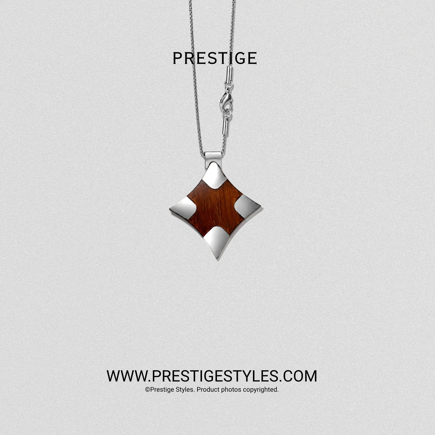 Silver Crownwood Pendant With Chain