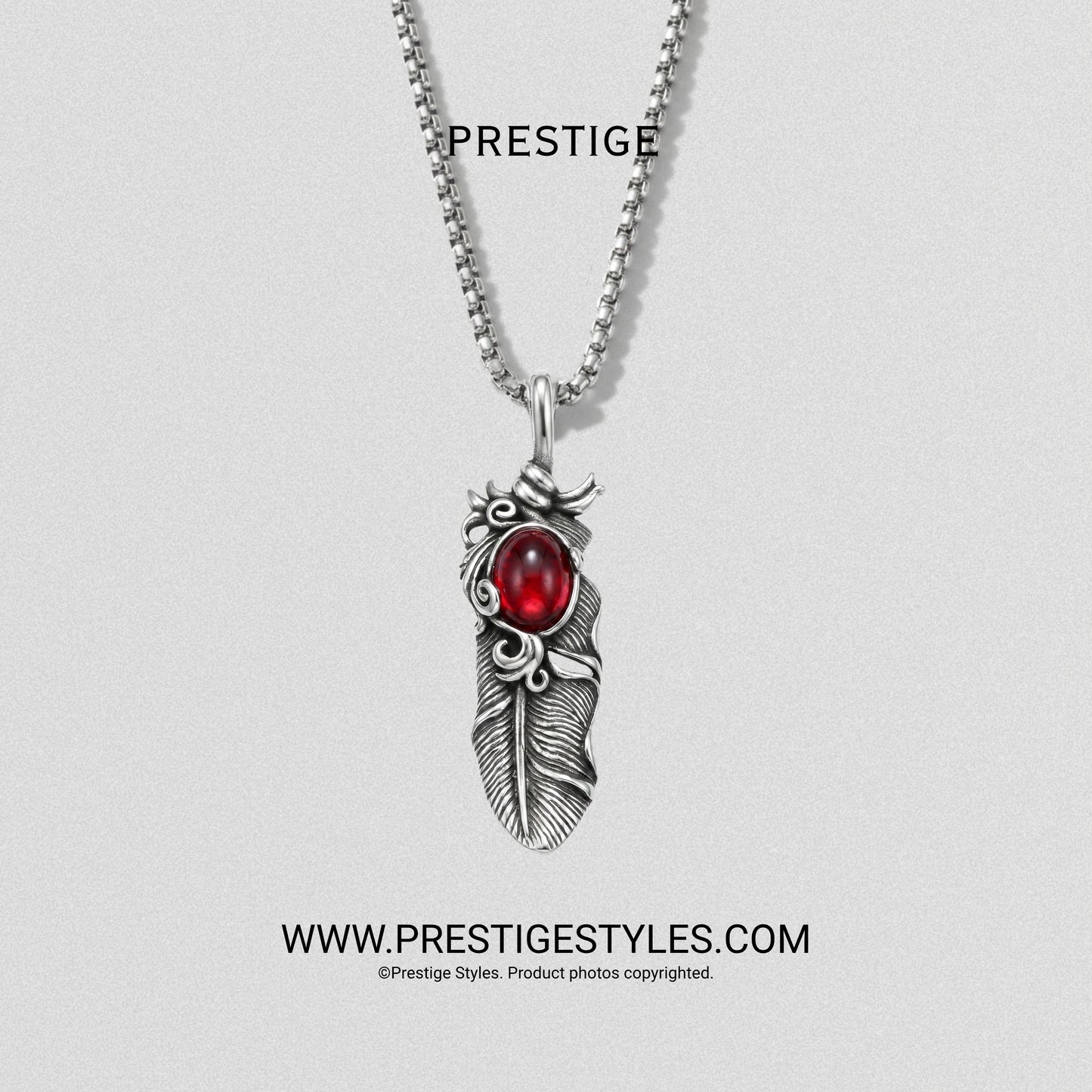 Fire Griffin Pendant With Chain