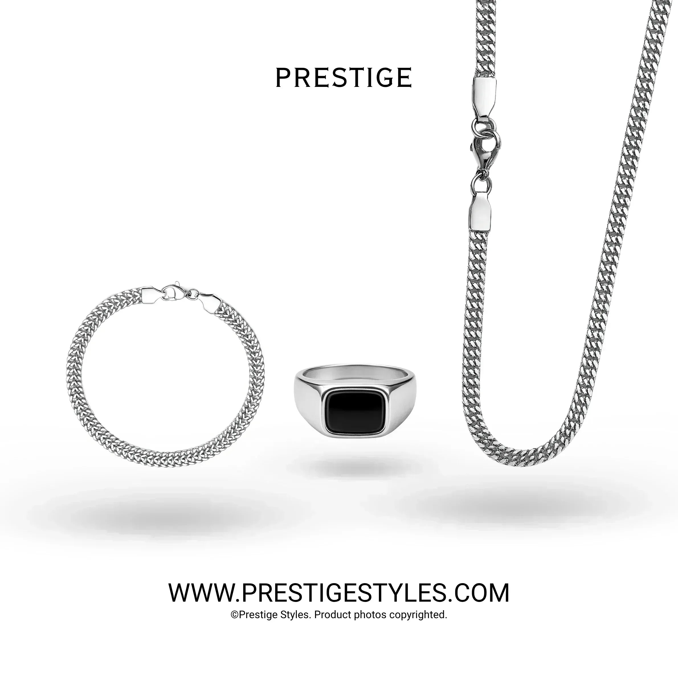 3 in 1 Old Heritage Combo- The Old Heritage Bracelet, Ring & Chain - Prestige Styles - -