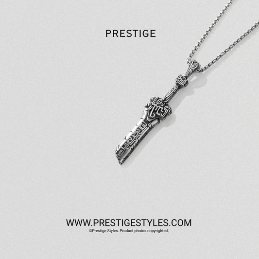 Silver Myth Sword Pendant With Chain