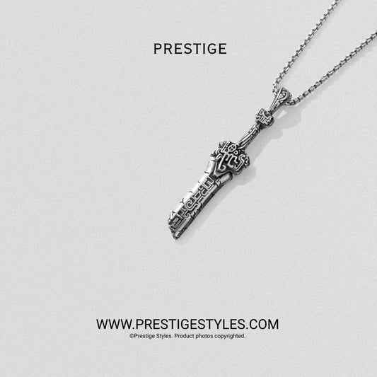 Silver Myth Sword Pendant With Chain