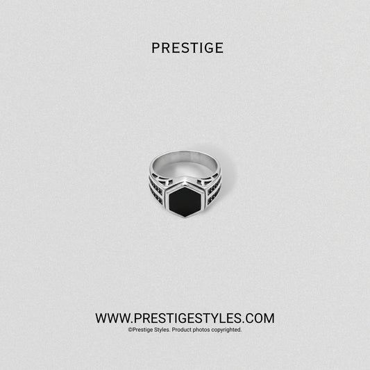 Hexa Core Signet Ring for Men | Signet Ring Bangladesh men's accessory angle view | premium quality BD