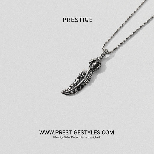 Silver Soul Quill Pendant With Chain