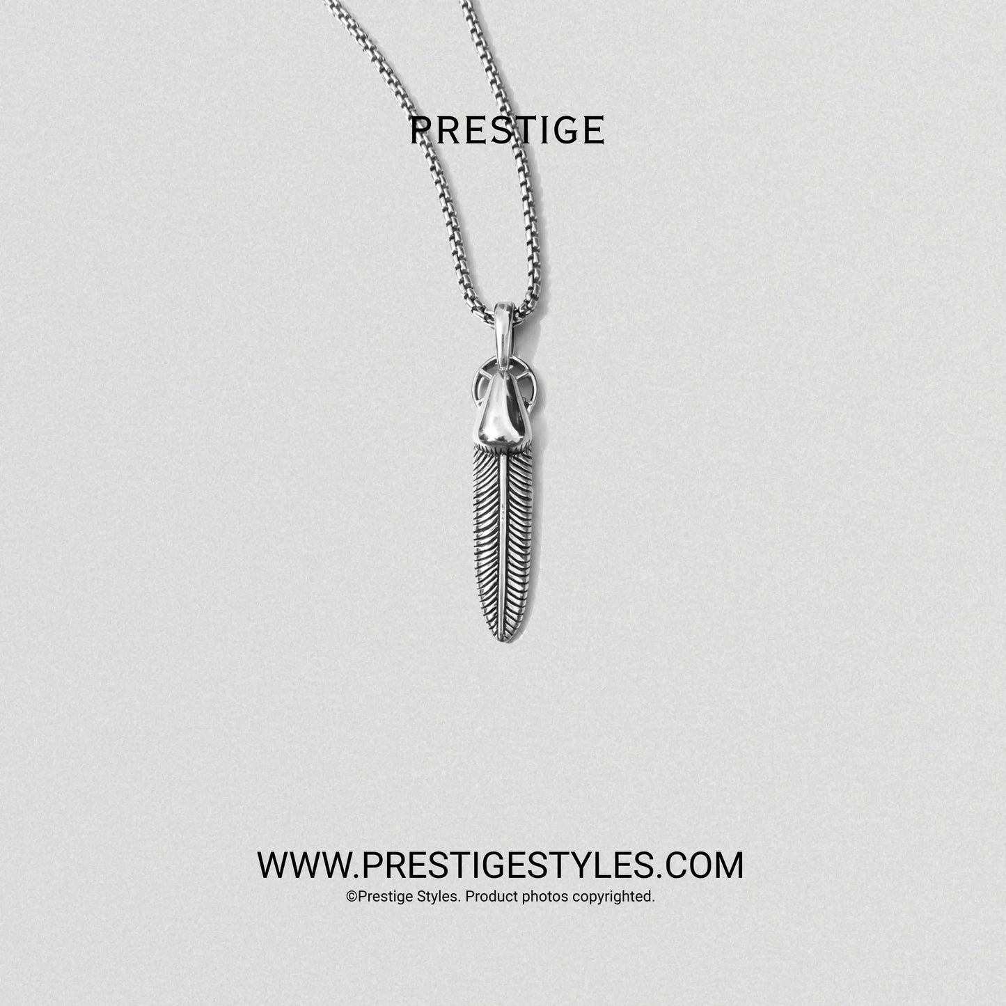 Silver Regent Quill Pendant With Chain