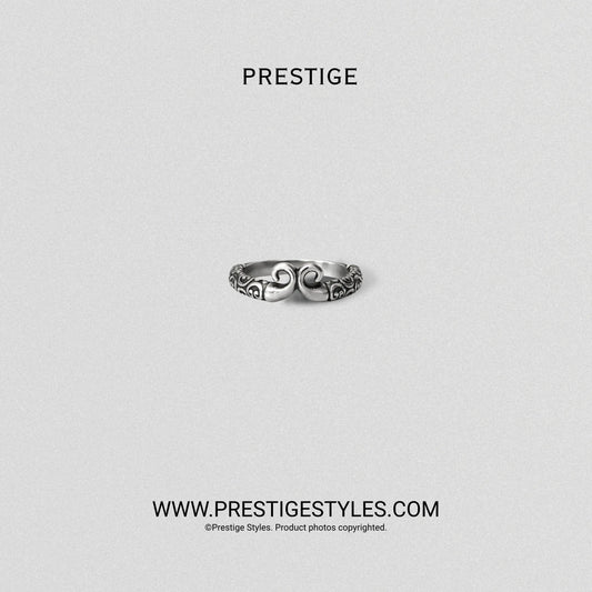 Oni Crest Ring for Men | Japanese Style Ring Bangladesh for men front view | Prestige Styles Bangladesh