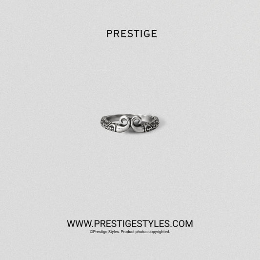 Oni Crest Ring for Men | Japanese Style Ring Bangladesh for men front view | Prestige Styles Bangladesh