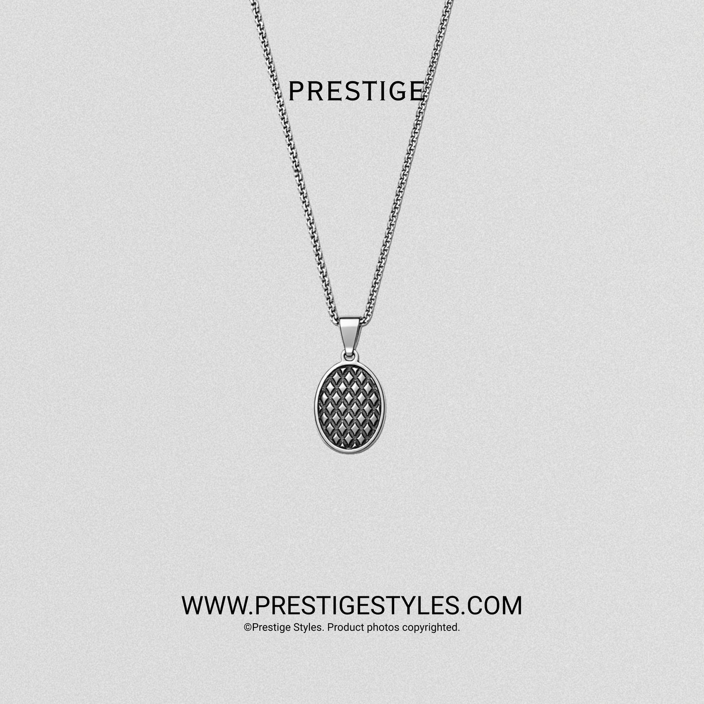 Fleur-de-lis Oval Pendant with Chain — Limited Edition