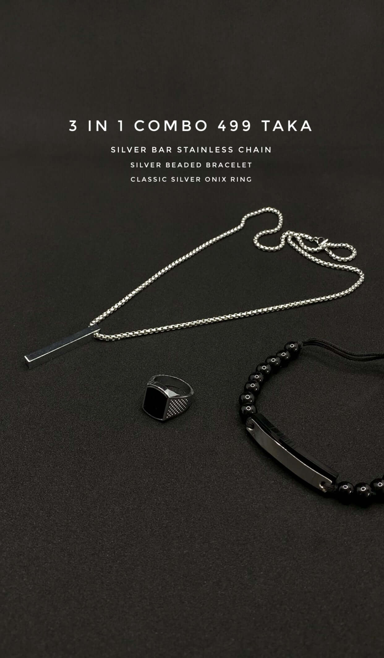3 in 1 Silver Onyx Combo