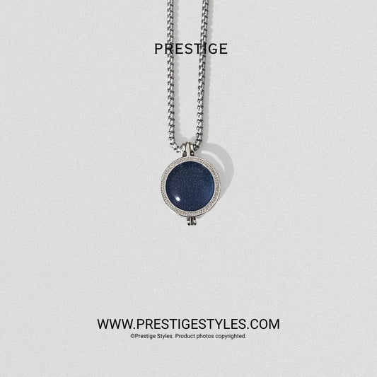Galaxy Blue Prism Pendant With Chain - Prestige Styles - Bangladesh