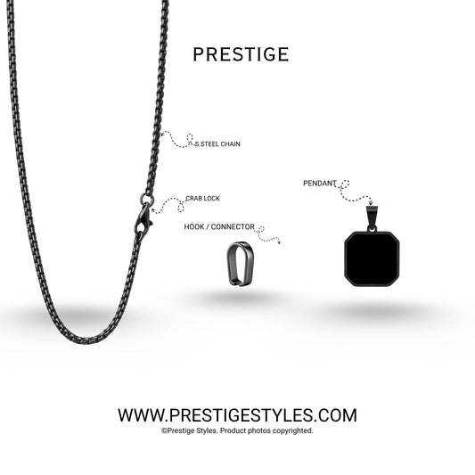 Phantom Pendant with chain (Black) - Prestige Styles