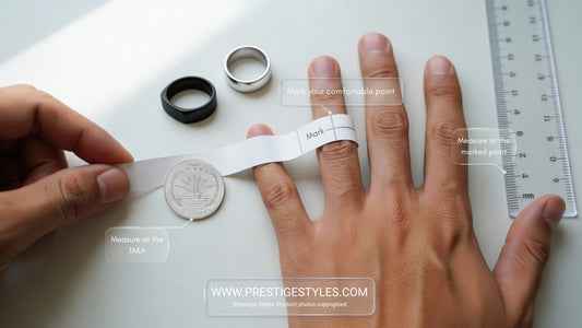 How to measure ring size with 1 taka coin Bangladesh - complete ring sizing guide with measurement tools
