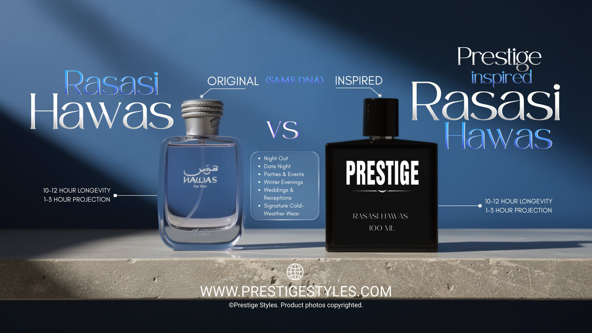 Prestige Styles perfume collection display - premium men's fragrances Bangladesh