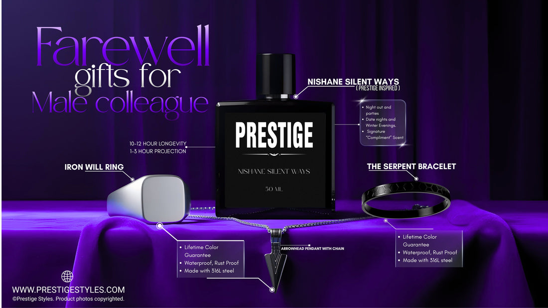 Farewell gift for male colleague professional perfume set 5 bottles Bangladesh Prestige Styles