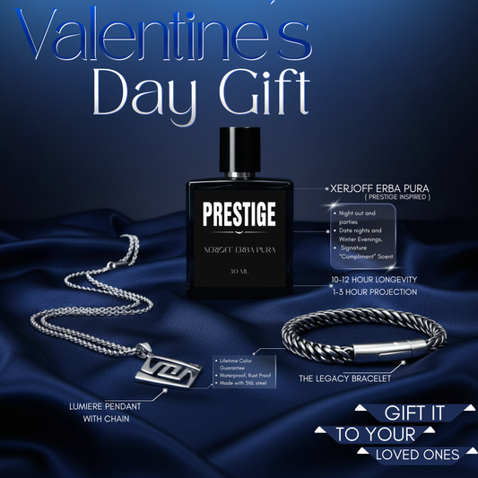 Valentine's Day jewelry for him - Prestige Styles premium titanium collection for men
