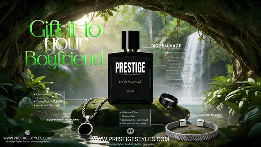 Gift for boyfriend Bangladesh Dior Sauvage perfume Loop Pendant chain 