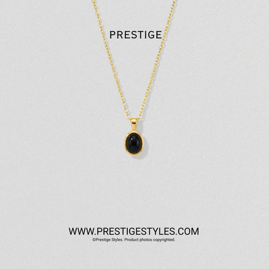 Onyx Medallion Pendant with Chain