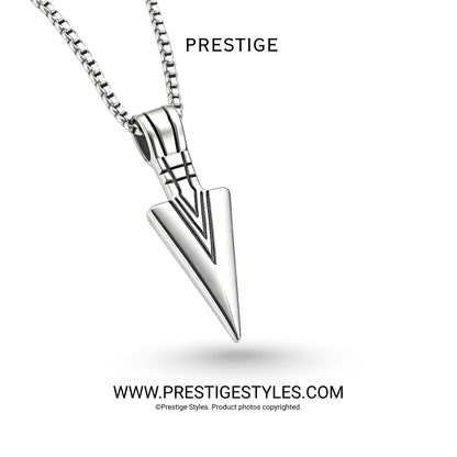 Arrowhead Silver Pendent with Chain - Prestige Styles