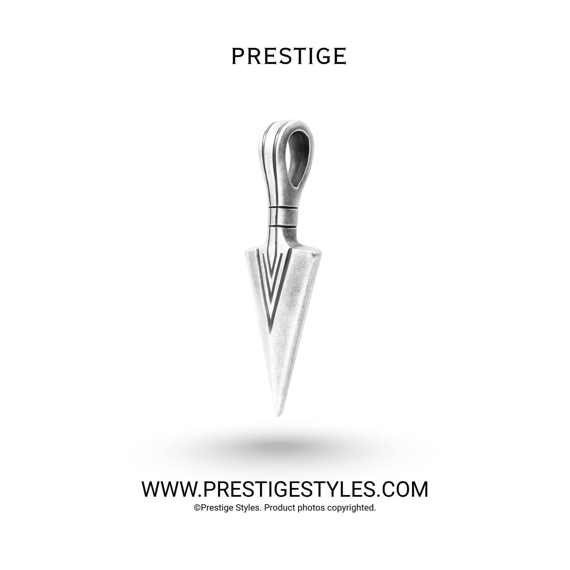Arrowhead Silver Pendent with Chain - Prestige Styles