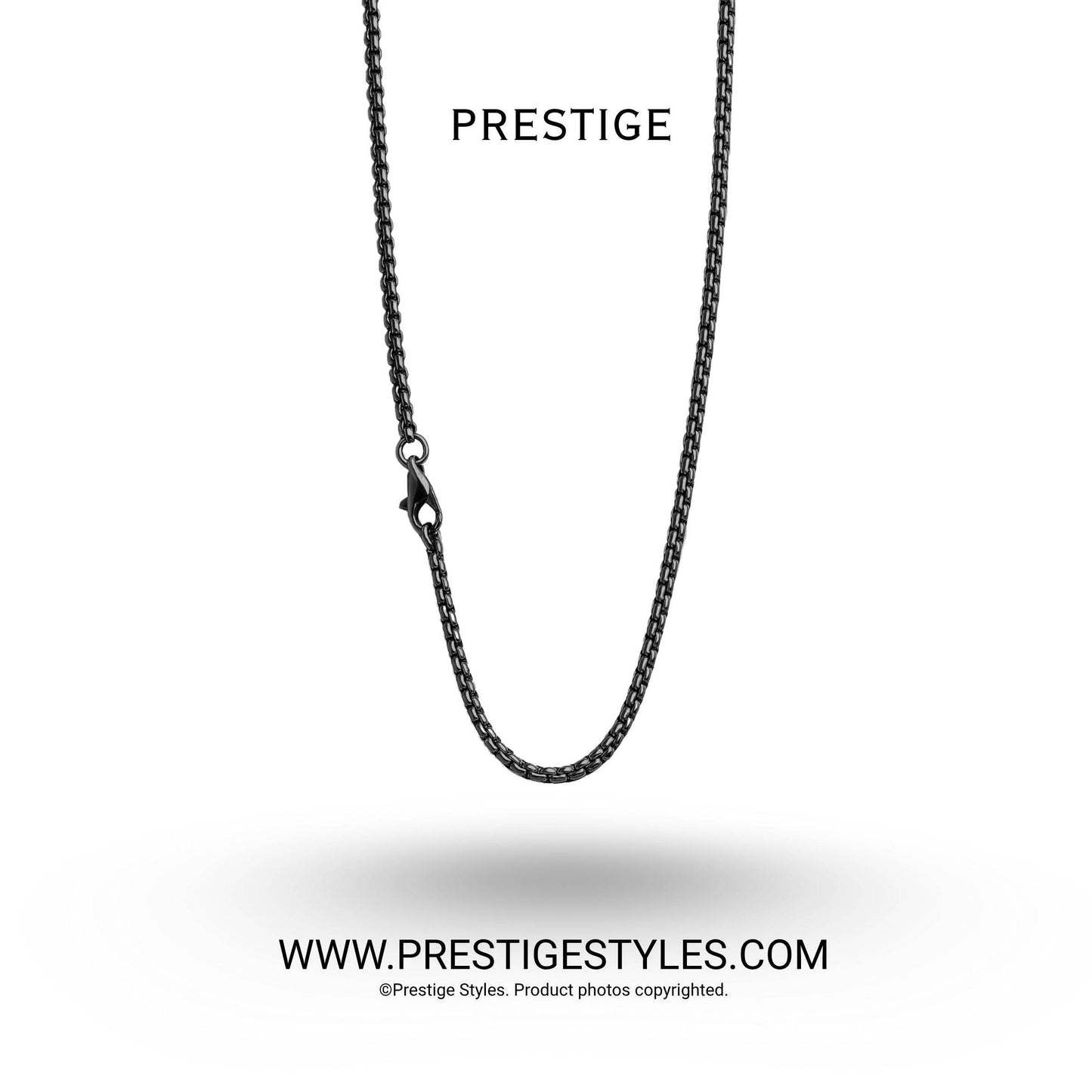 3 in 1 Black Retro Combo- The Retro Bracelet, Black Chain & Sleek Ring - Prestige Styles