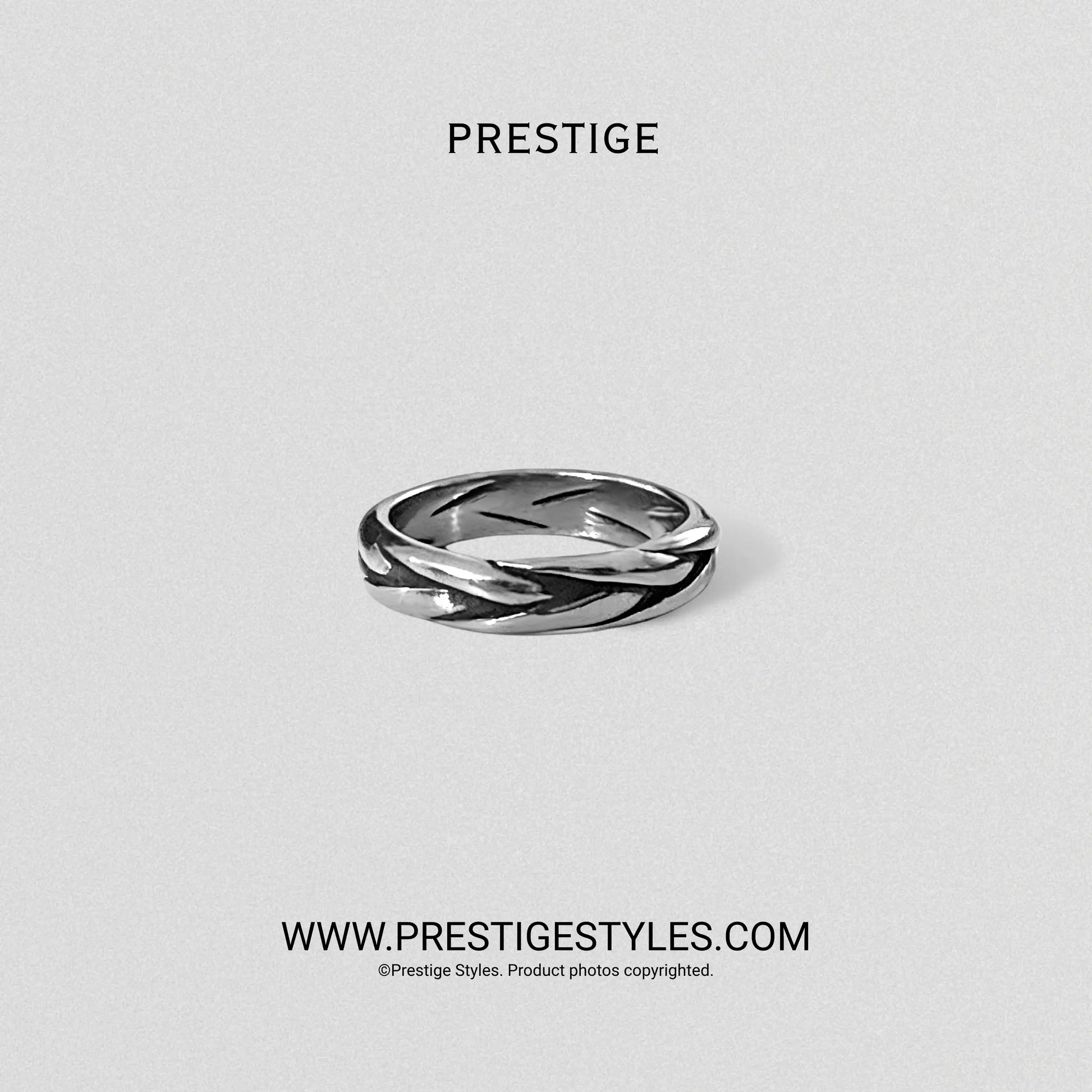 Helix Prime Ring for Men | Spiral Ring BD lifestyle shot | buy online Prestige Styles BD