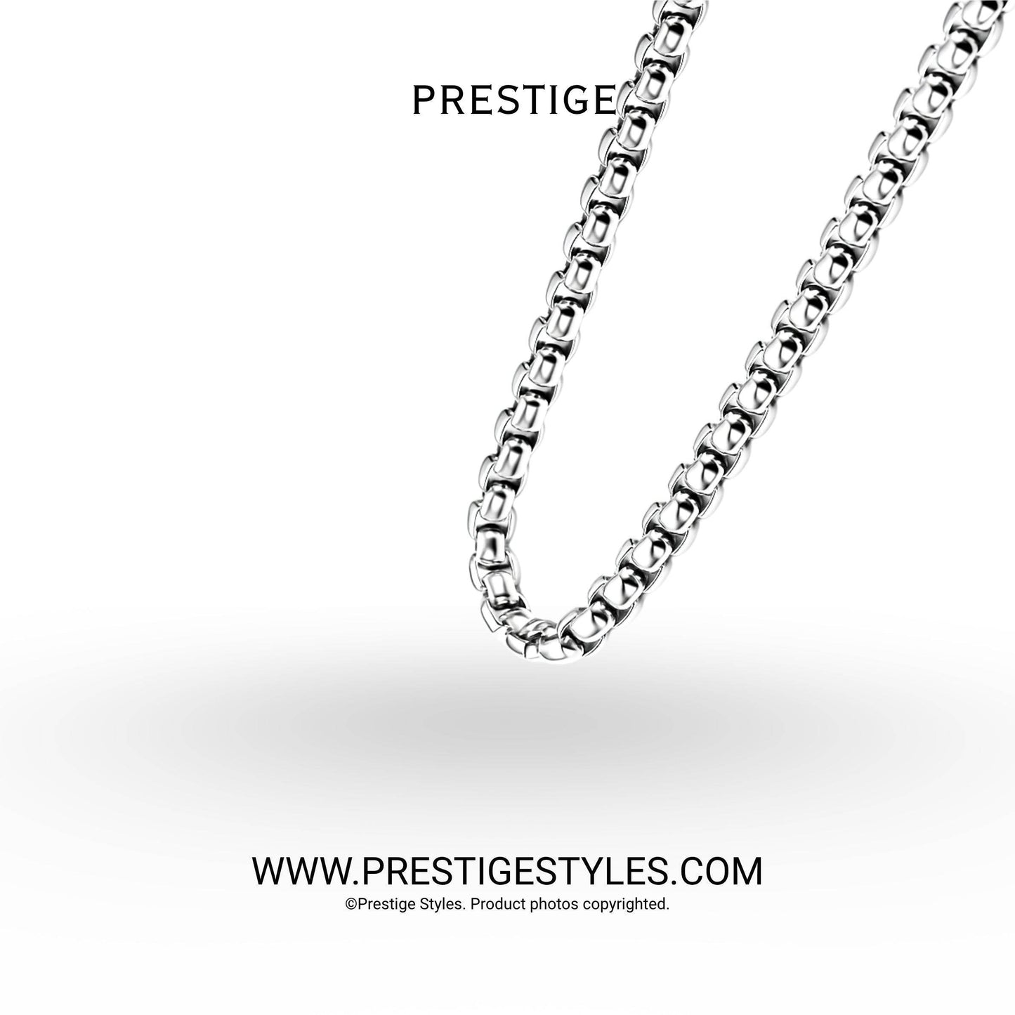 3 in 1 Silver Retro Combo- The Retro Bracelet, Silver Chain & Sleek Ring - Prestige Styles