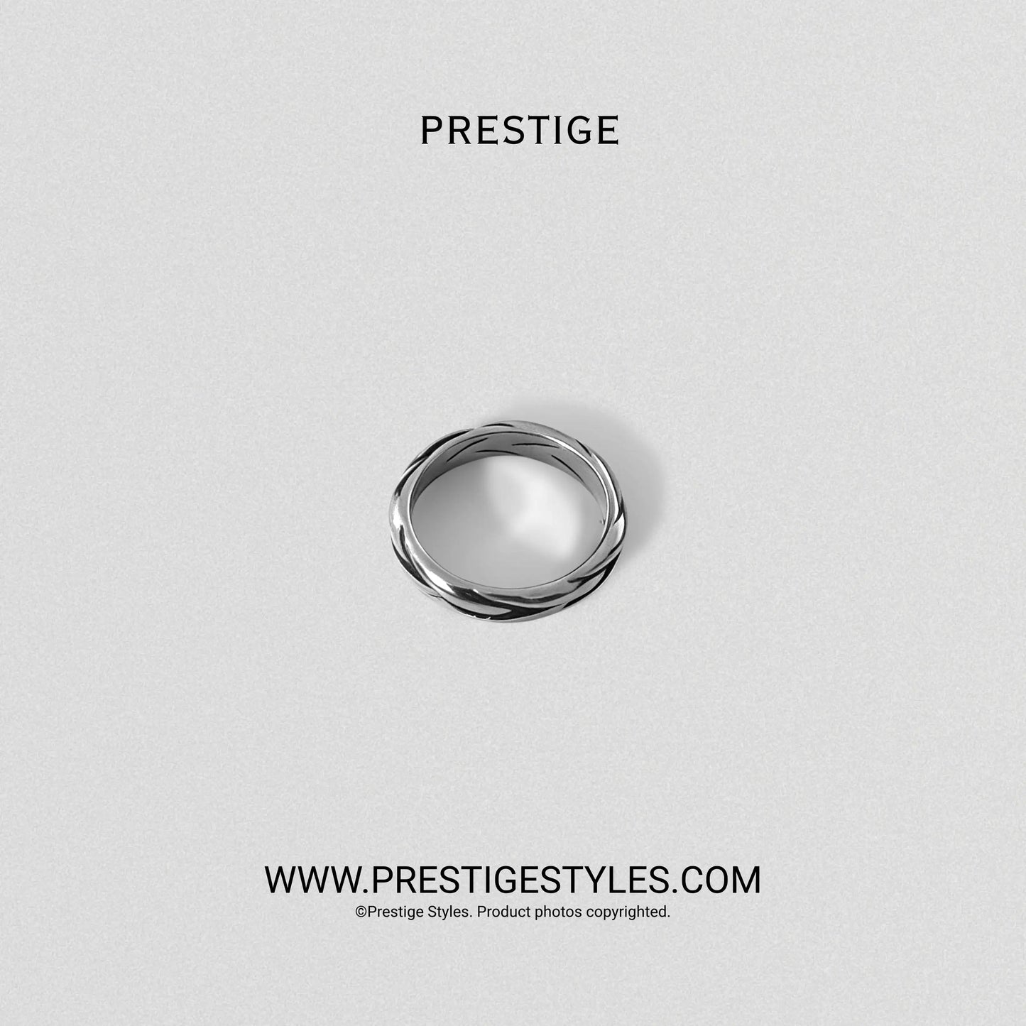Helix Prime Ring for Men | Spiral Ring BD men's accessory angle view | premium quality BD
