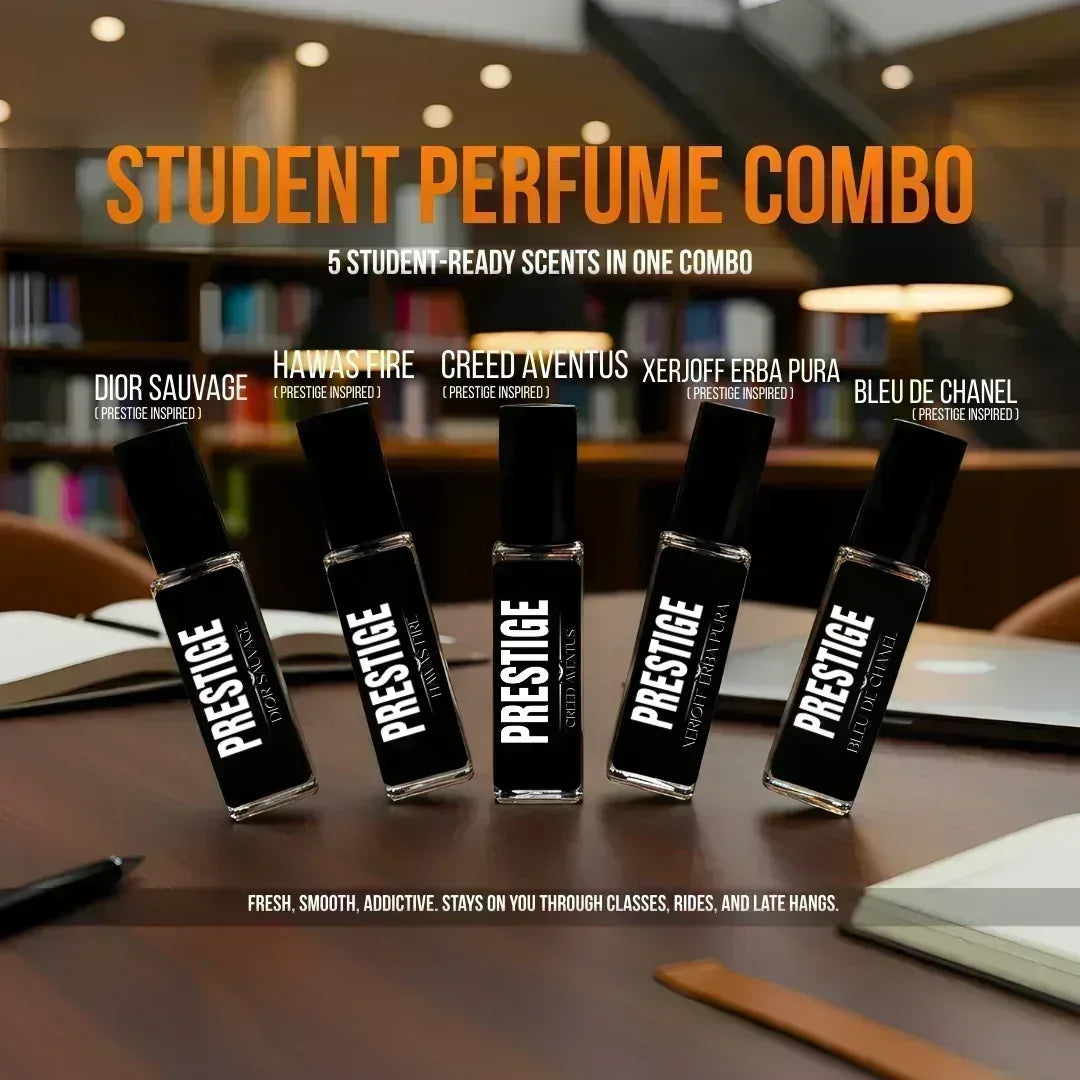 Prestige Inspired Student Perfume Combo – 5 Scents - Prestige Styles - - 