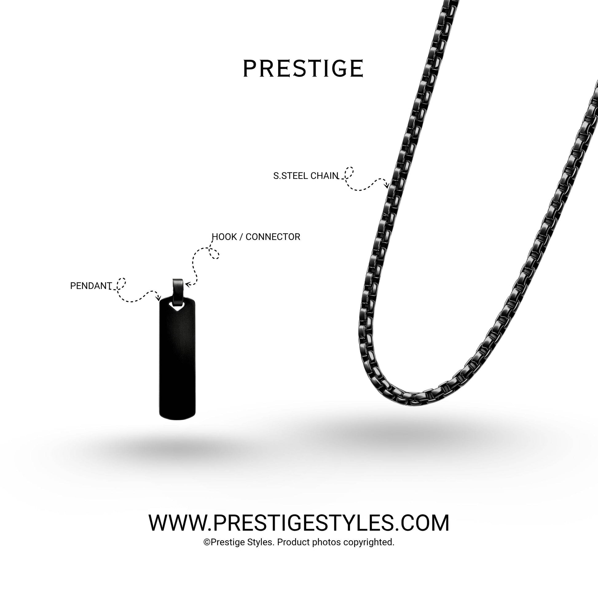 Eclipse Edge Pendant with Chain - Prestige Styles