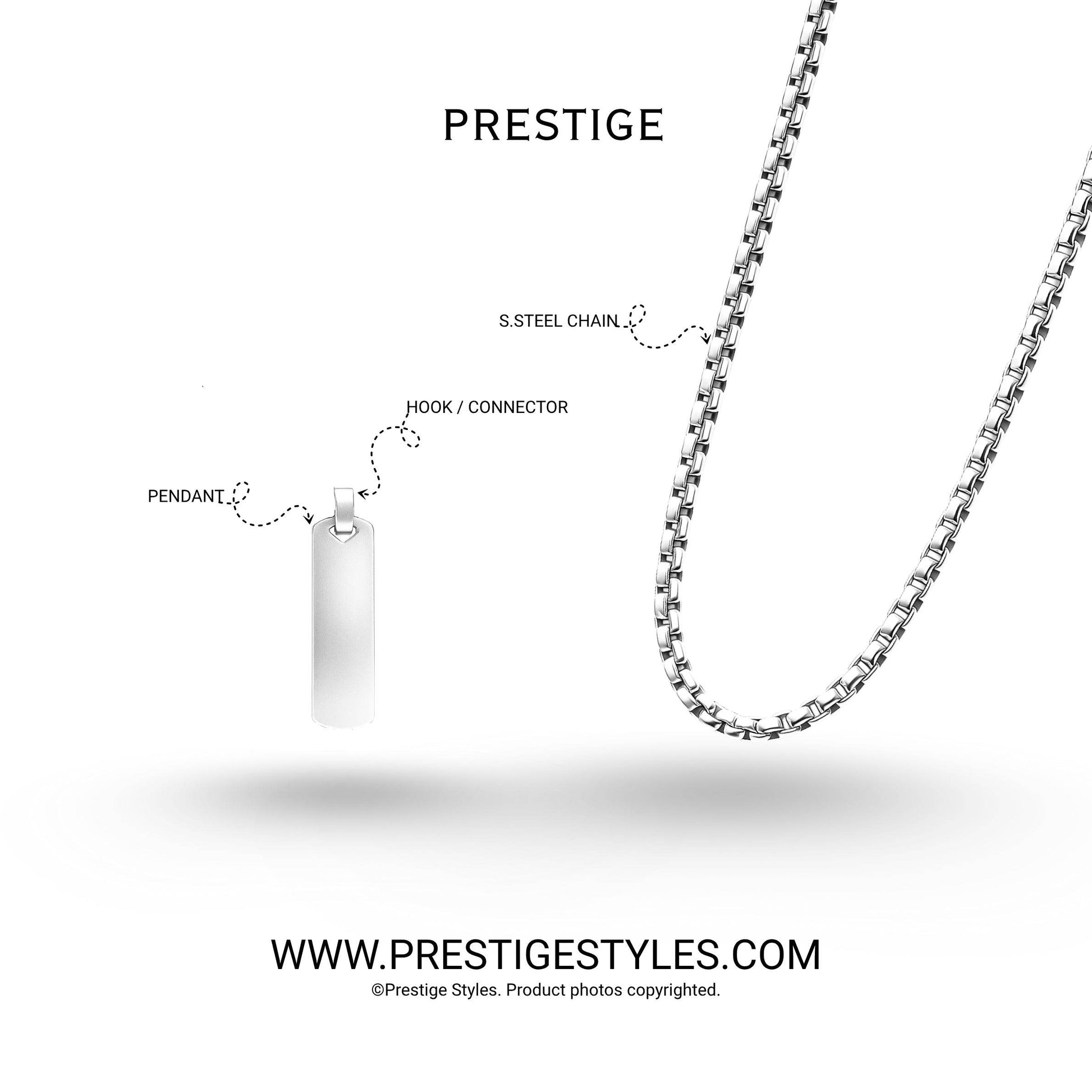 Eclipse Silver Pendant with chain - Prestige Styles