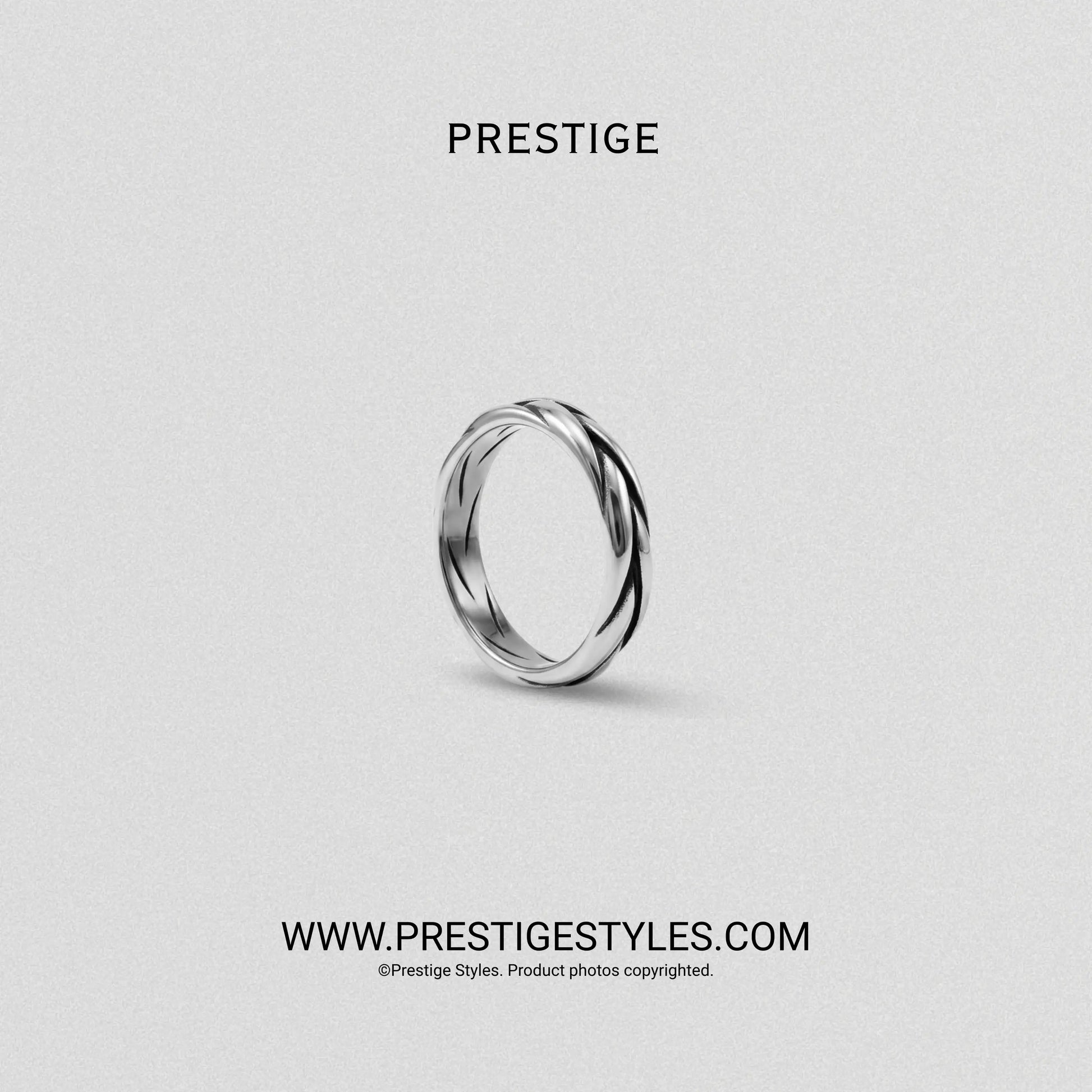 Helix Prime Ring for Men | Spiral Ring BD close-up detail | men's fashion accessory Bangladesh