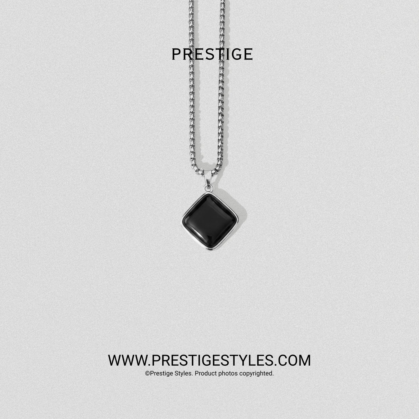 Onyx Edge Pendant With Chain