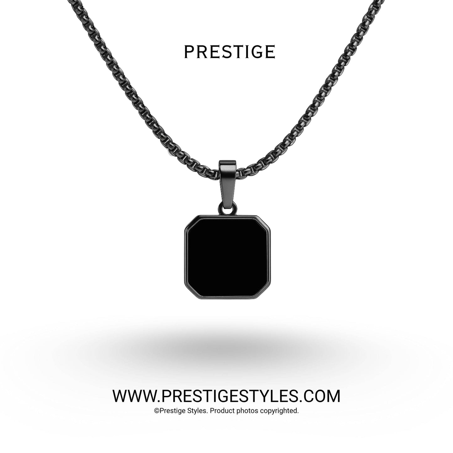 Phantom Pendant with chain (Black) - Prestige Styles