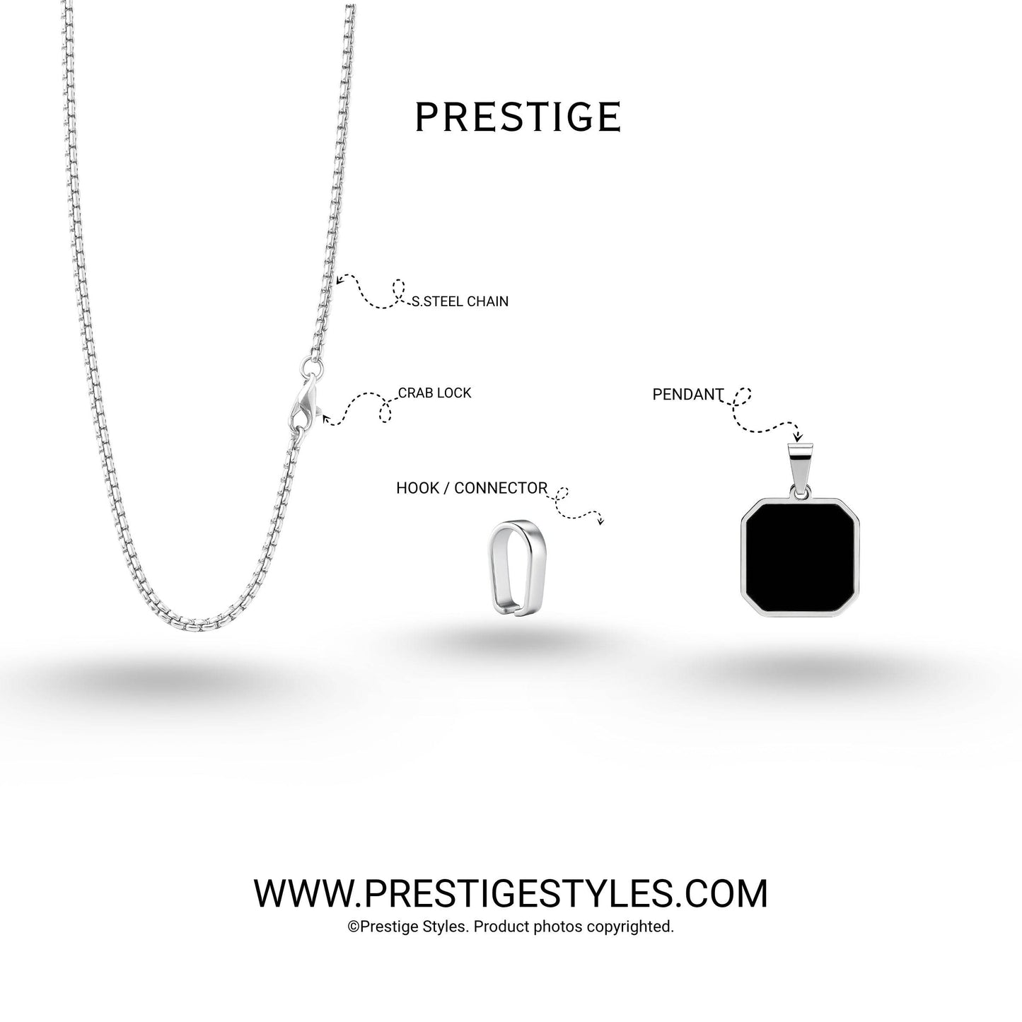 Phantom Pendant with chain (Silver) - Prestige Styles
