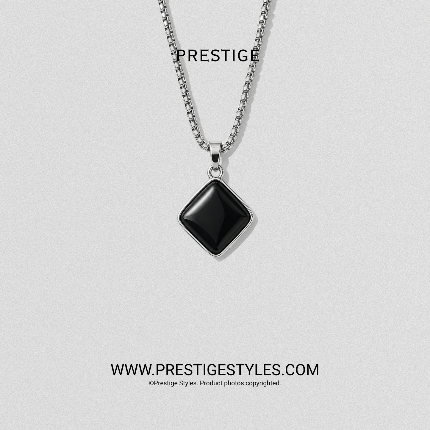 Onyx Edge Pendant With Chain