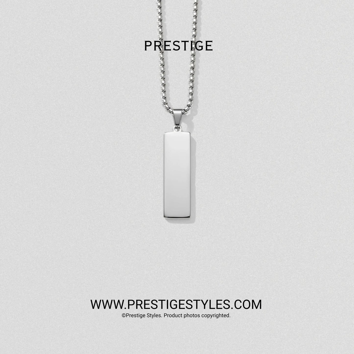 Slate Bar Pendant with chain