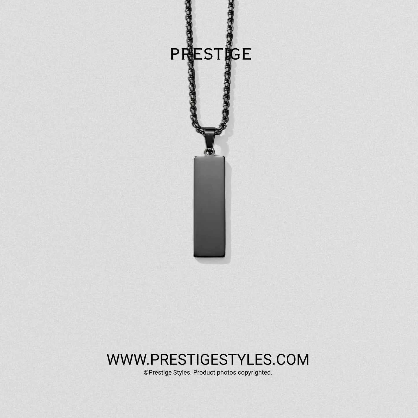 Slate Bar Pendant with chain