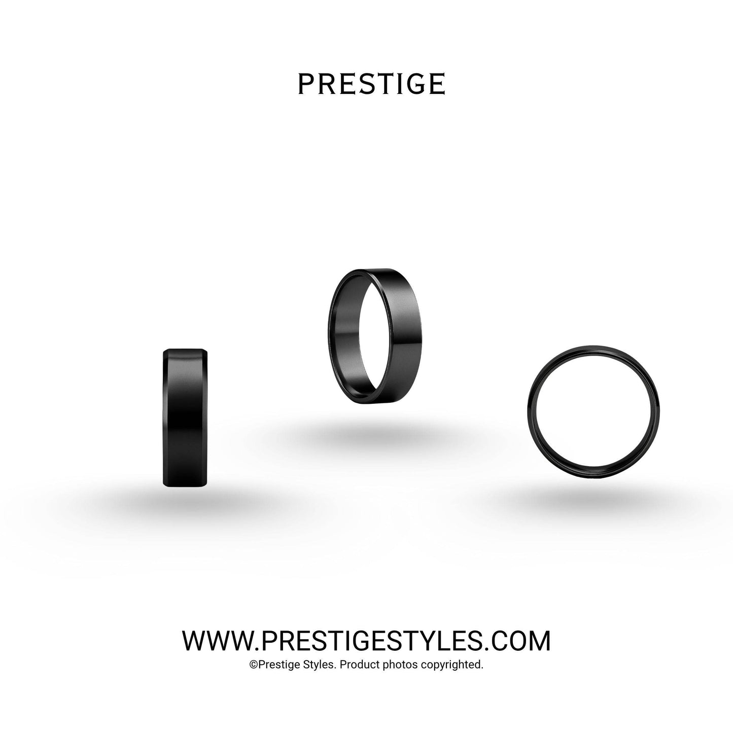 3 in 1 Black Retro Combo- The Retro Bracelet, Black Chain & Sleek Ring - Prestige Styles