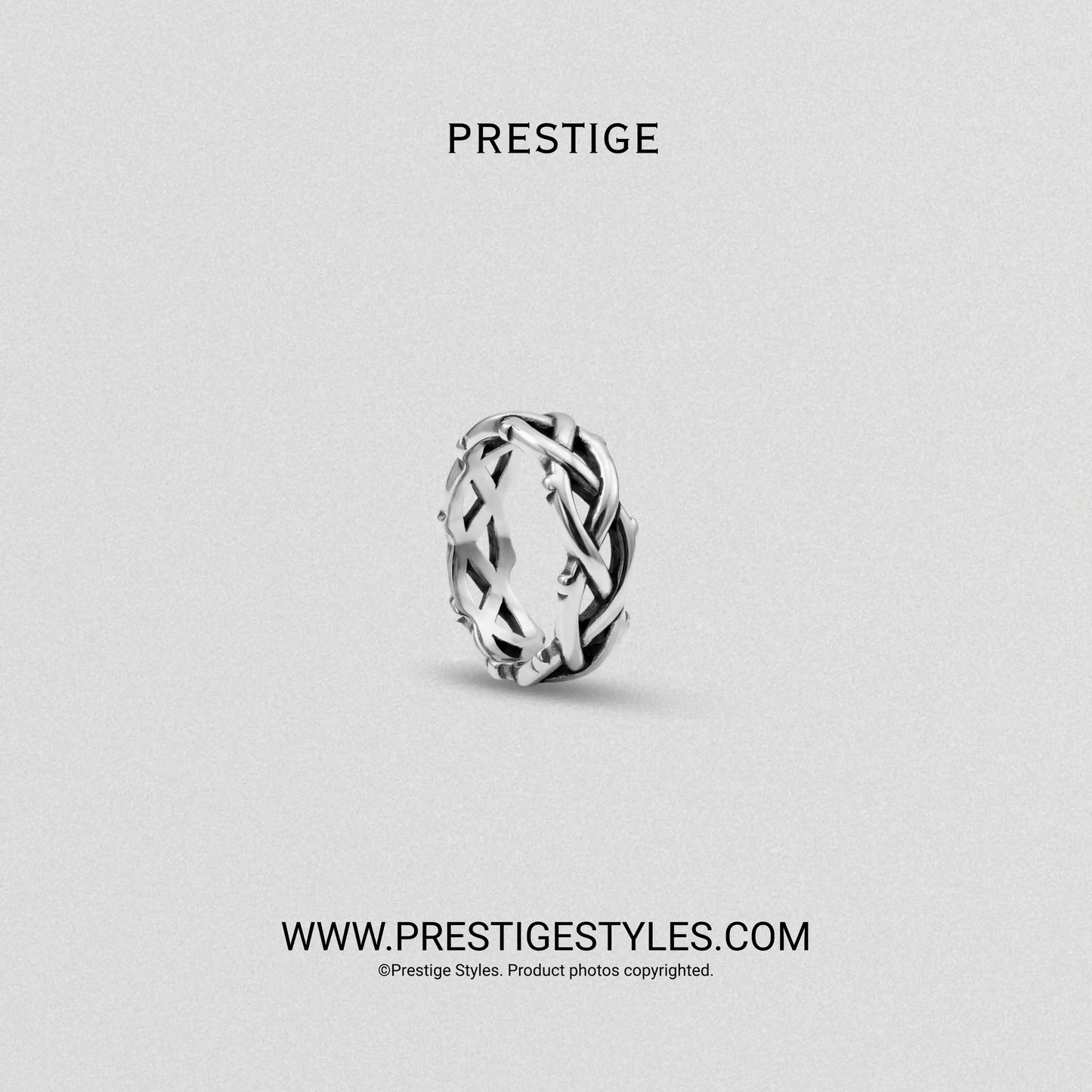 Imperial Knot Band Ring for Men | Band Ring BD close-up detail | men's fashion accessory Bangladesh