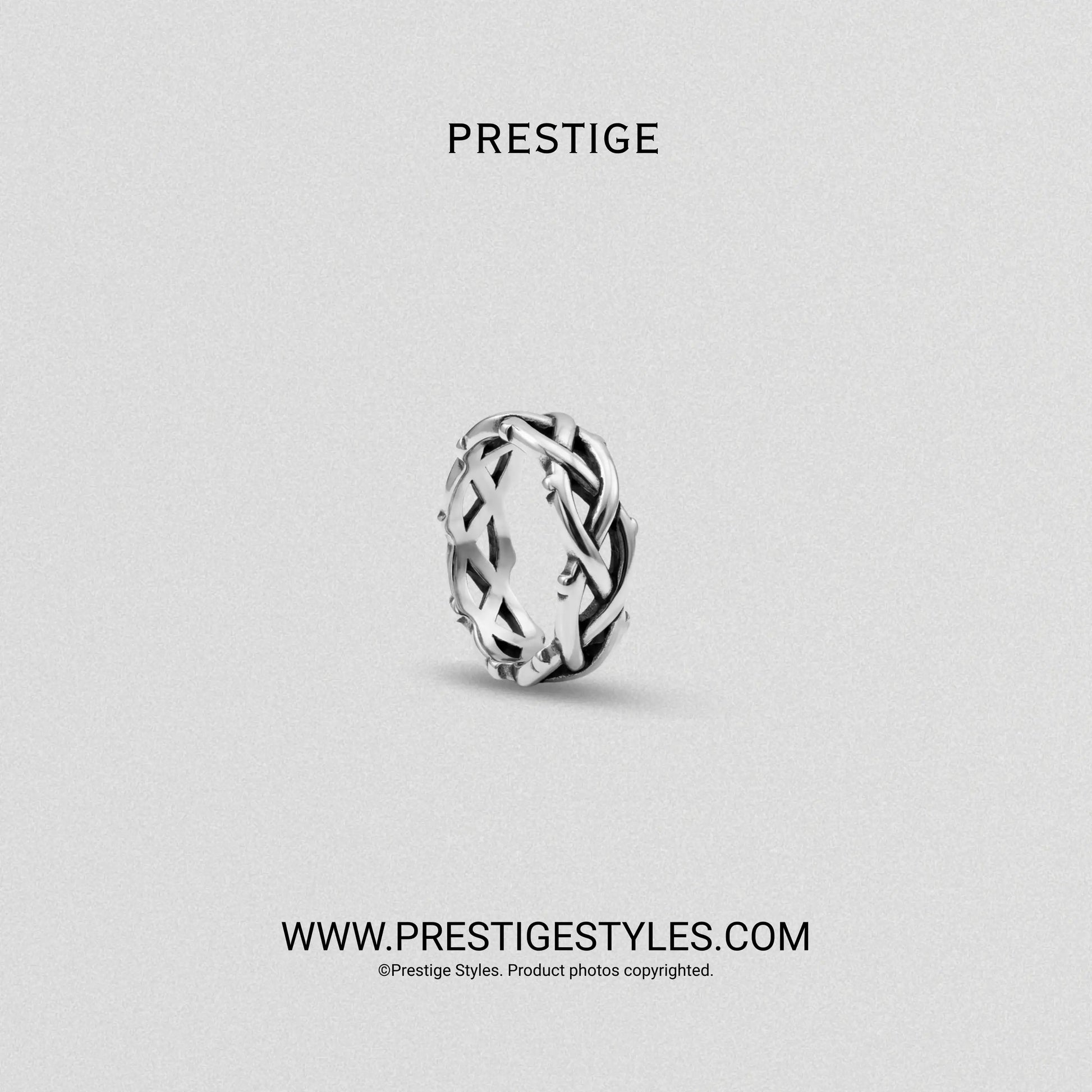 Imperial Knot Band Ring for Men | Band Ring BD close-up detail | men's fashion accessory Bangladesh