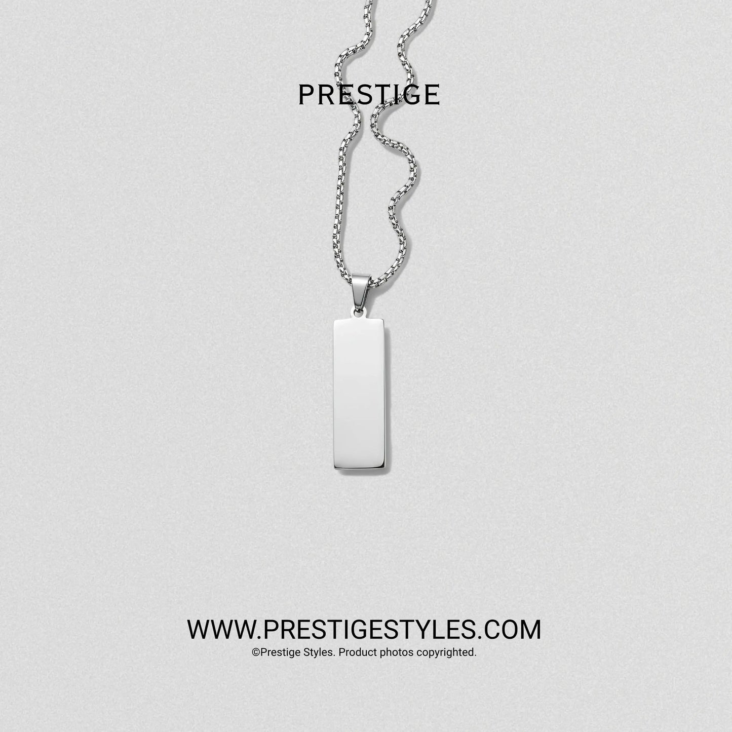 Slate Bar Pendant with chain