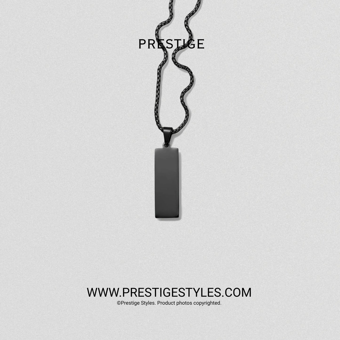 Slate Bar Pendant with chain
