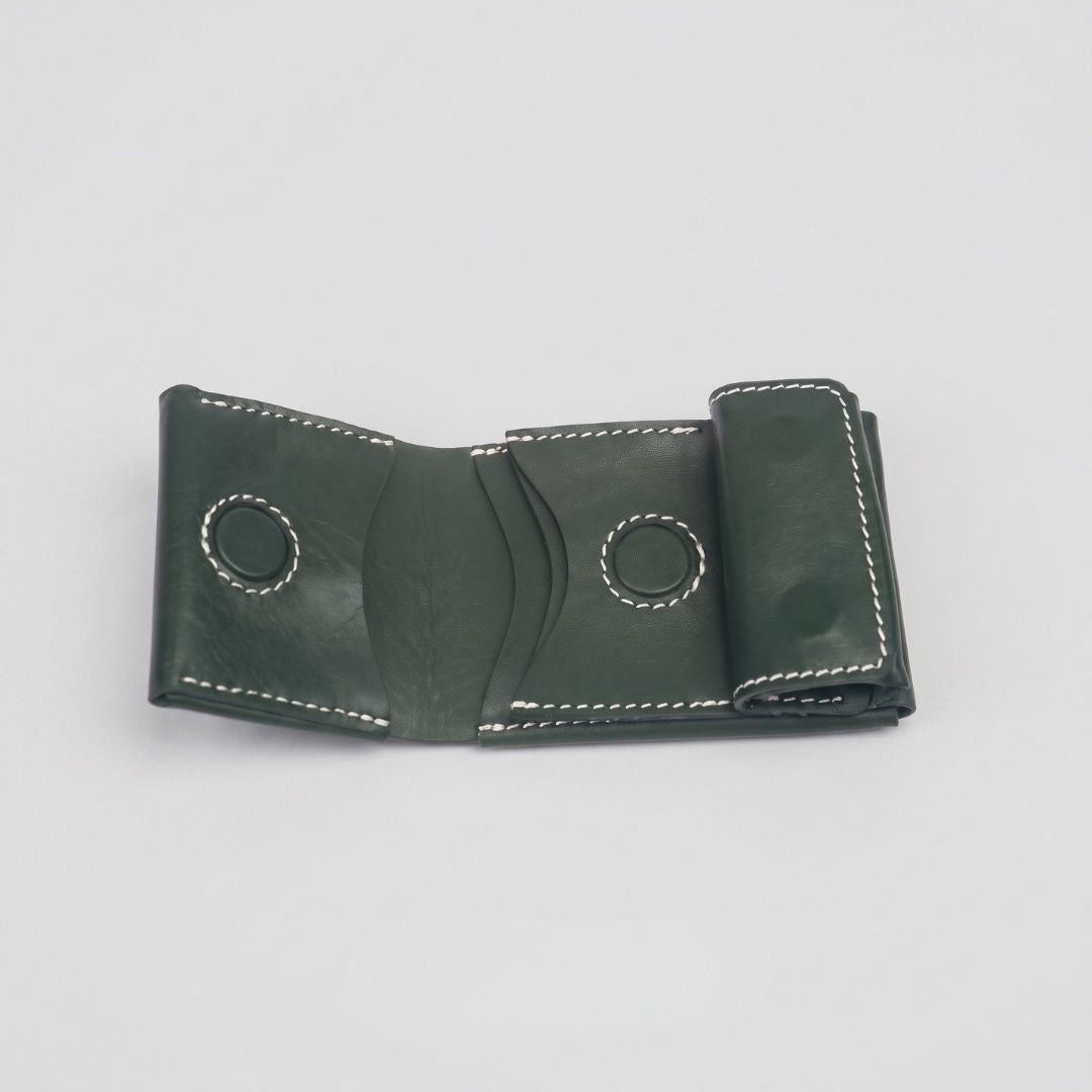 The Cadet Bifold Wallet | Full Grain Leather | Snap Tab Closure