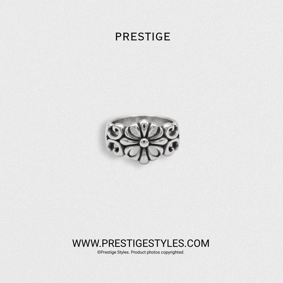 Lancelot Fleur Cross Ring