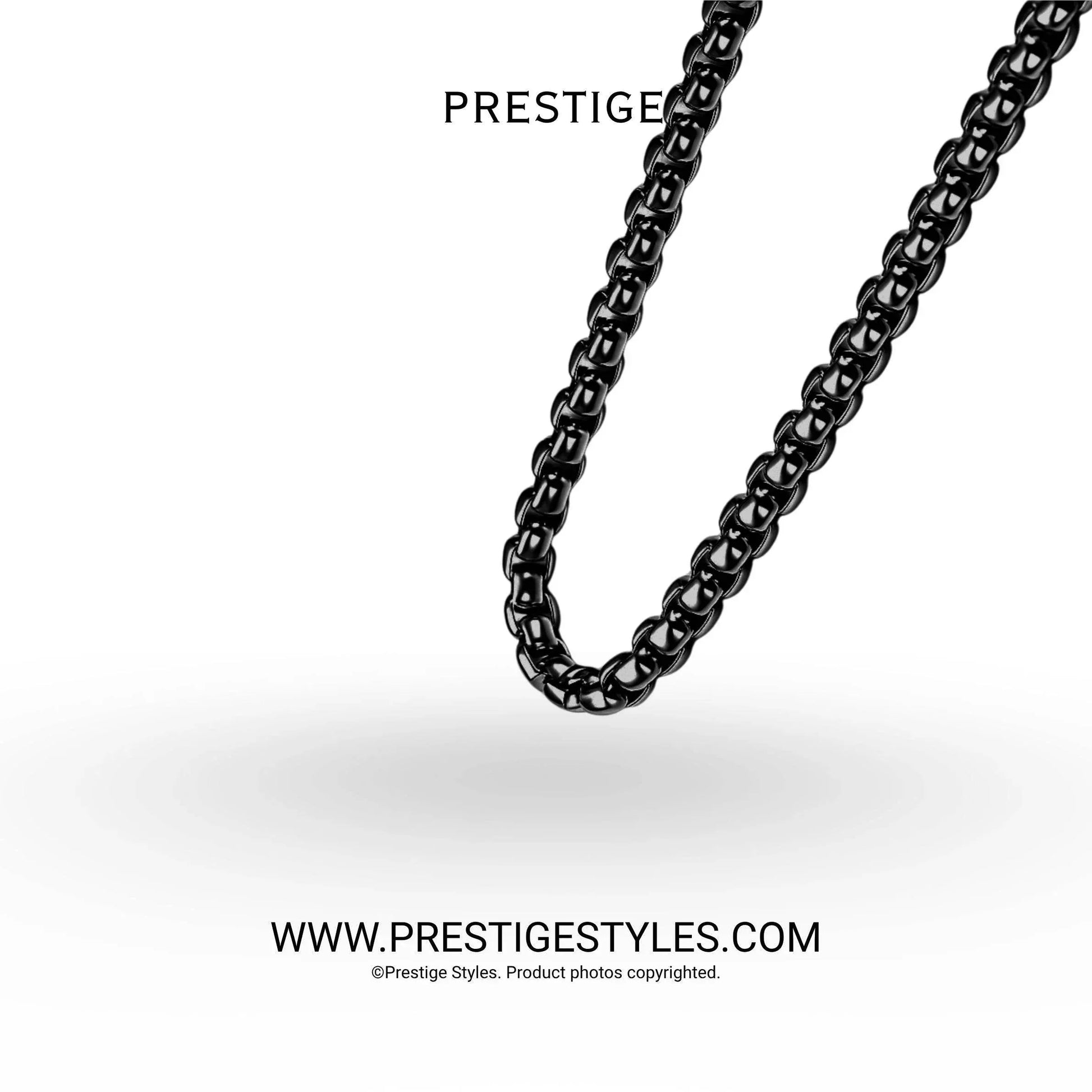 3 in 1 Black Retro Combo- The Retro Bracelet, Black Chain & Sleek Ring - Prestige Styles - - combo offer