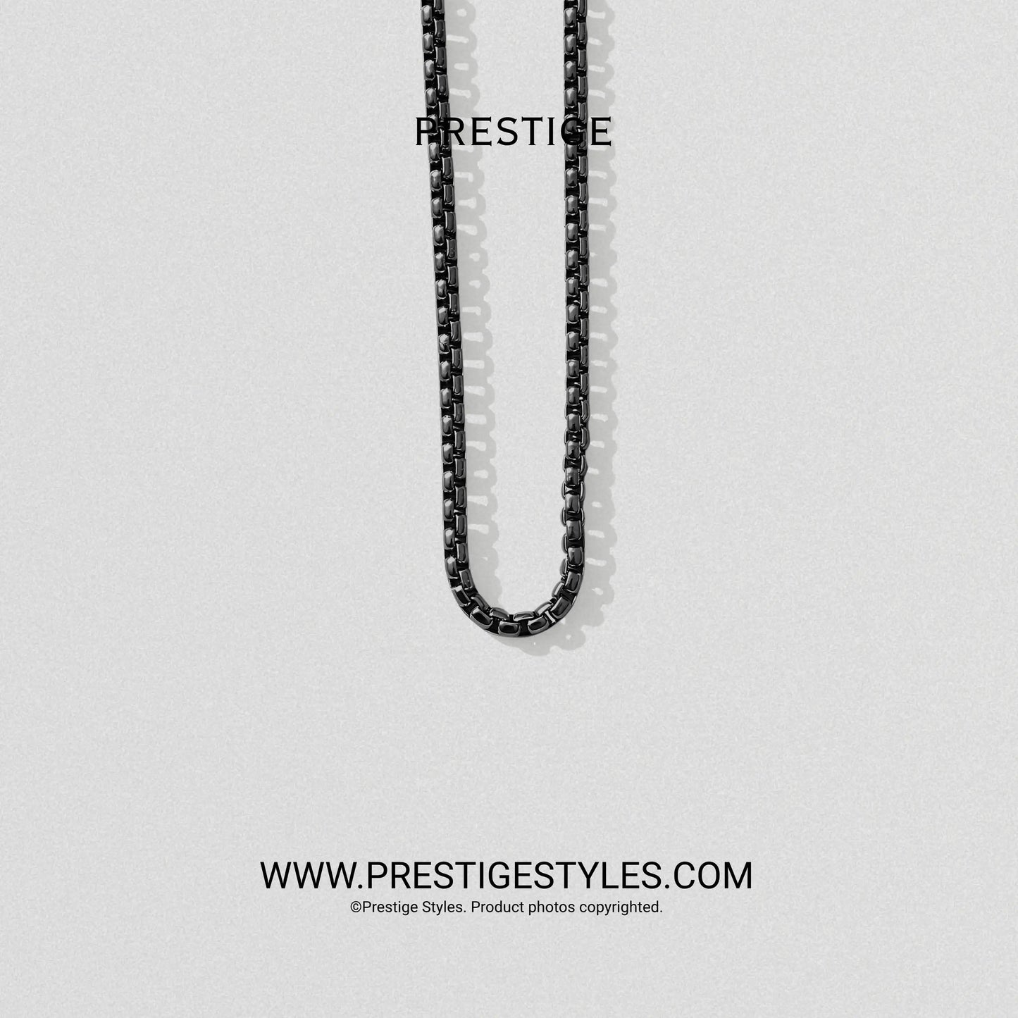 3 in 1 Black Retro Combo- The Retro Bracelet, Black Chain & Sleek Ring - Prestige Styles - Bangladesh