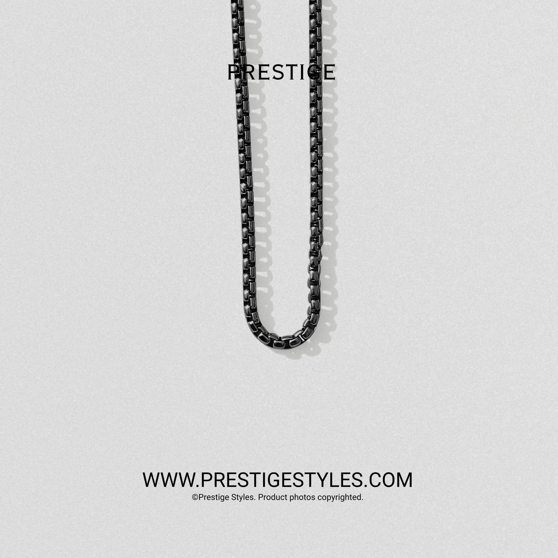 3 in 1 Black Retro Combo- The Retro Bracelet, Black Chain & Sleek Ring - Prestige Styles - Bangladesh