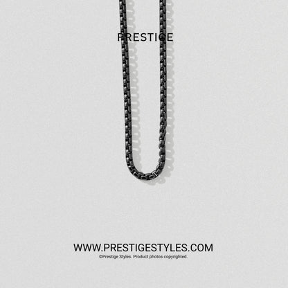 3 in 1 Black Retro Combo- The Retro Bracelet, Black Chain & Sleek Ring - Prestige Styles - Bangladesh